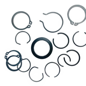 C-clip , Rotor clip, retaining rings, snap ring or Jesus clip, a semi-flexible metal ring fastener used in automotive, wind energy and other industrial applications