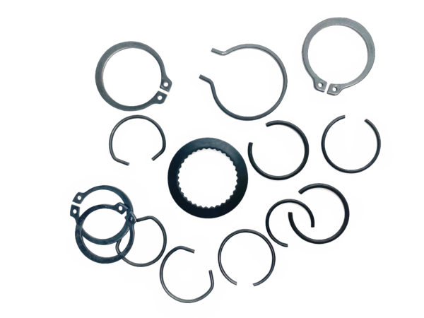 C-clip , Rotor clip, retaining rings, snap ring or Jesus clip, a semi-flexible metal ring fastener used in automotive, wind energy and other industrial applications