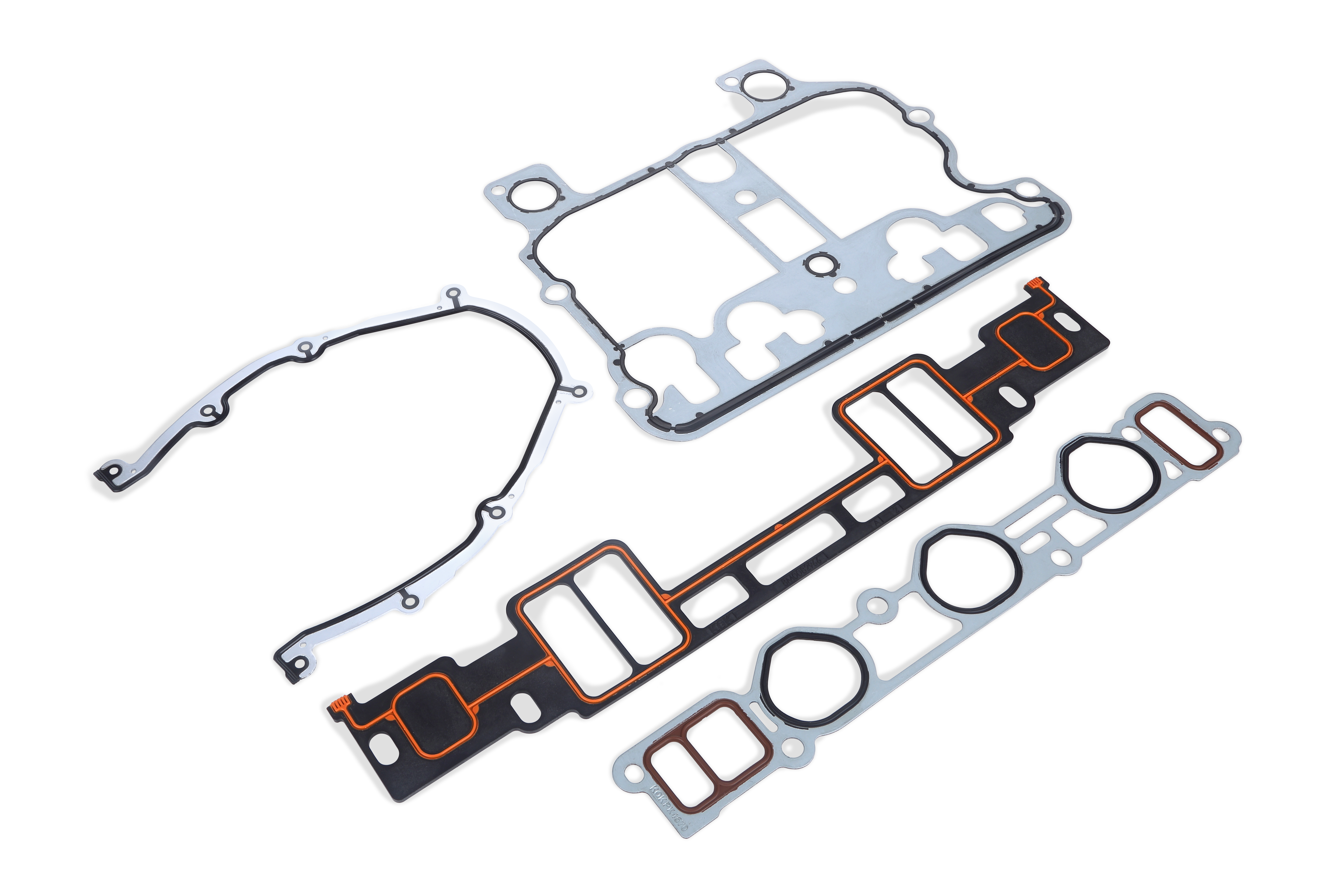 gaskets, bonded rubber, engine head gaskets, oil pan gaskets, ring gaskets, sheet gaskets, jacketed gaskets, solid gaskets, custom gaskets made by KOK International in Taiwan